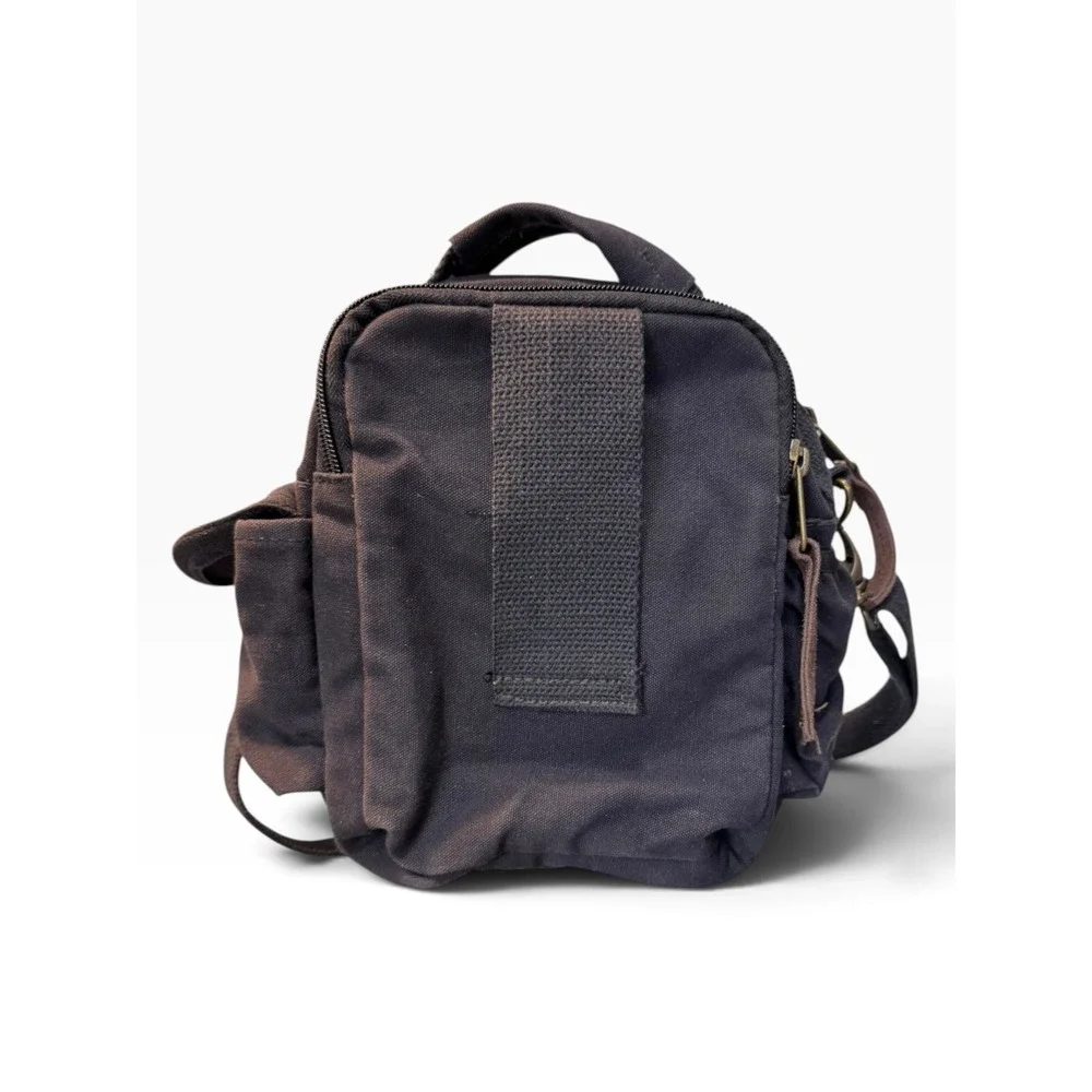 Rothco Unisex Canvas Tactical Shoulder Bag Brown Black Military Crossbody